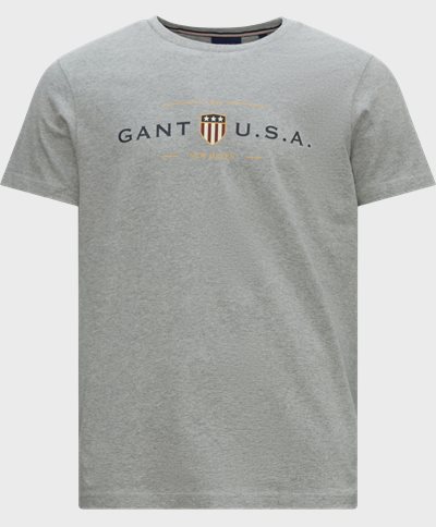 Gant T-shirts D1 BANNER SHIELD SS T-SHIRT 2003155 Grå